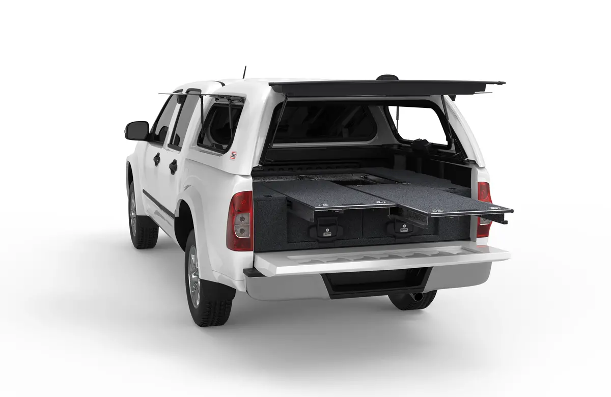 Holden Rodeo (2002-2012) 4Wd Interiors Dual Roller Floor Drawers Dual Cab 1