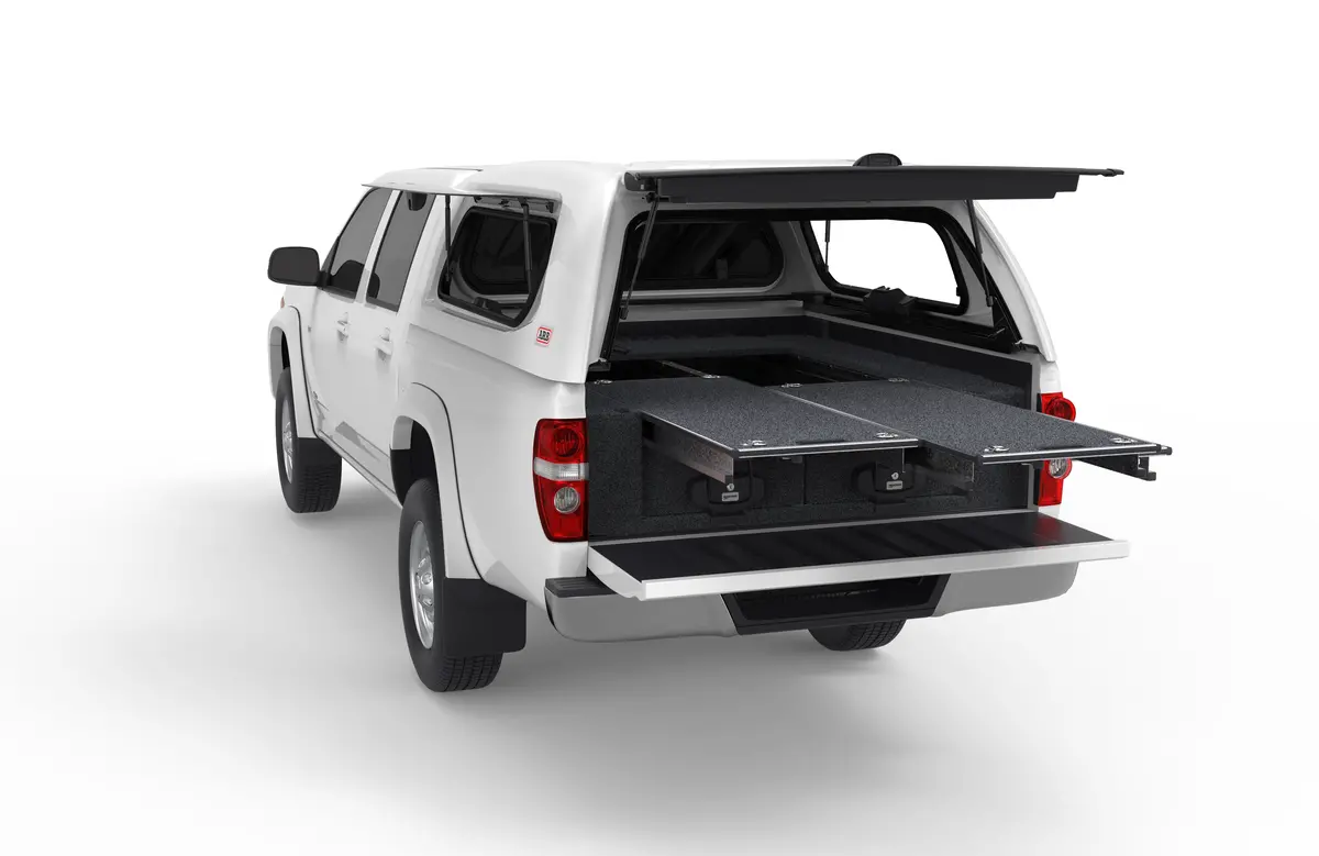 Holden Colorado (2002-2012) 4Wd Interiors Dual Roller Floor Drawers Dual Cab 1