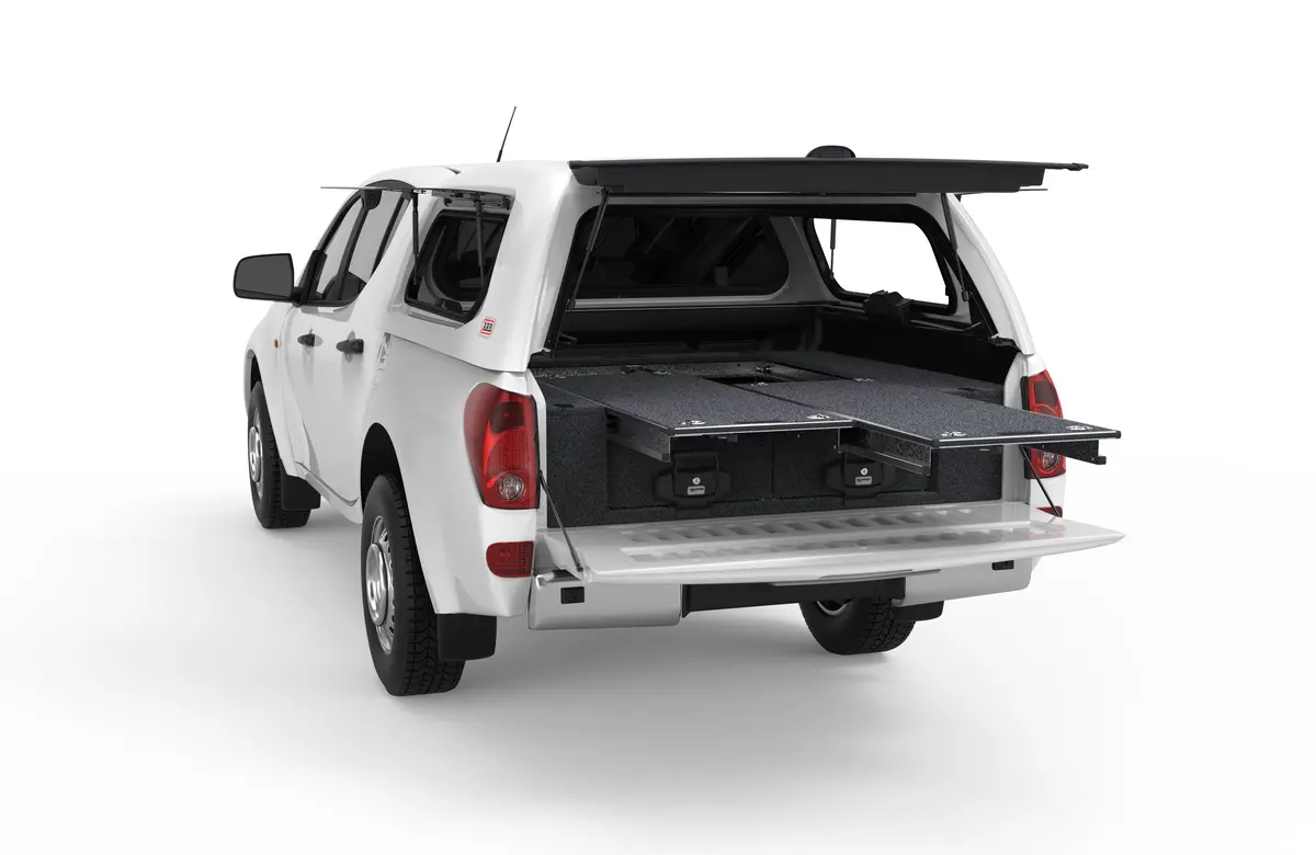 Mitsubishi Triton (2006-2009) Ml 4Wd Interiors Dual Roller Floor Drawers Dual Cab 1