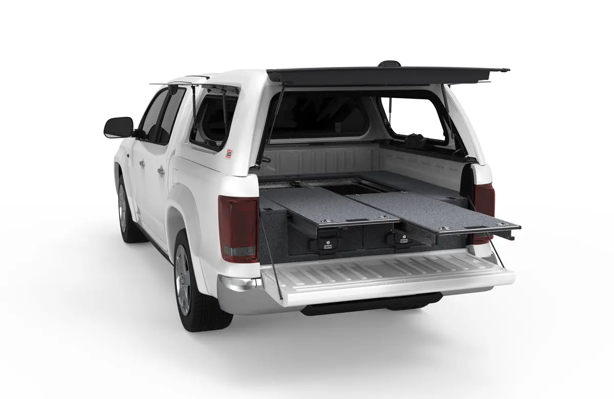Volkswagen Amarok (2010-2023) 4Wd Interiors Dual Roller Floor Drawers Dual Cab 1