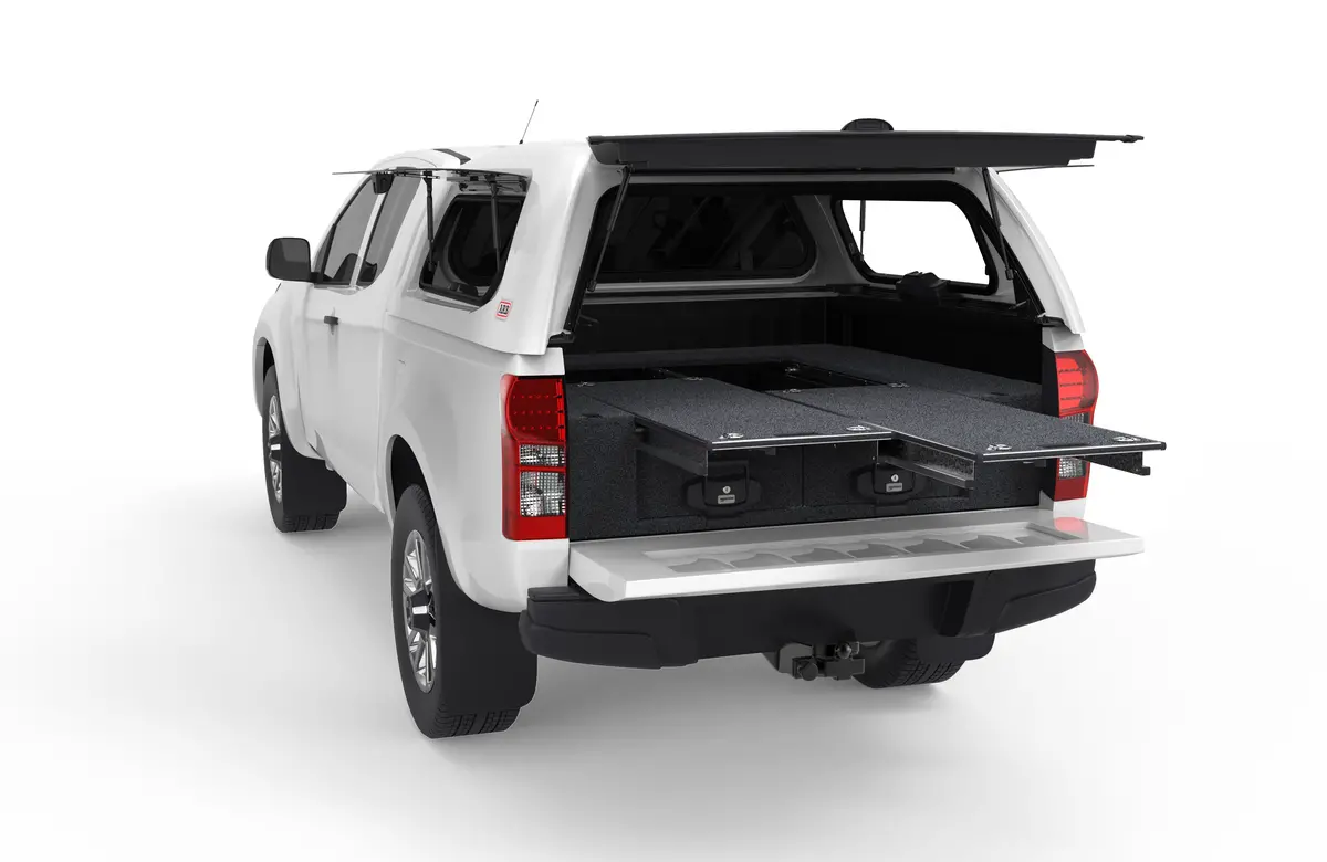 Isuzu D-Max (2012-2020) Tf 4Wd Interiors Dual Roller Floor Drawers Space Cab/Extra Cab 1