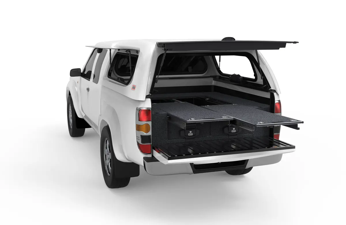 Mazda Bt-50 (2006-2011) 4Wd Interiors Dual Roller Floor Drawers Super Cab/Extra Cab 1