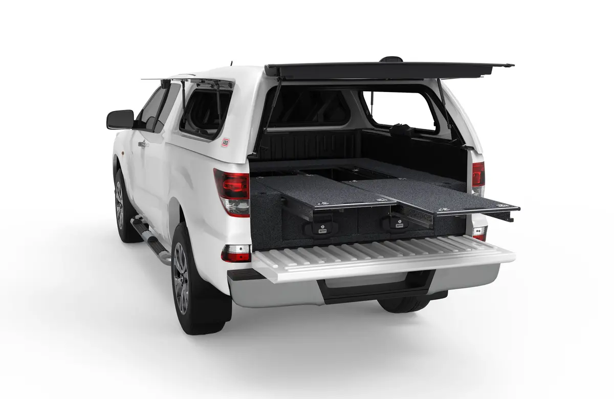 Mazda Bt-50 (2011-2020) 4Wd Interiors Dual Roller Floor Drawers Super Cab/Extra Cab 1