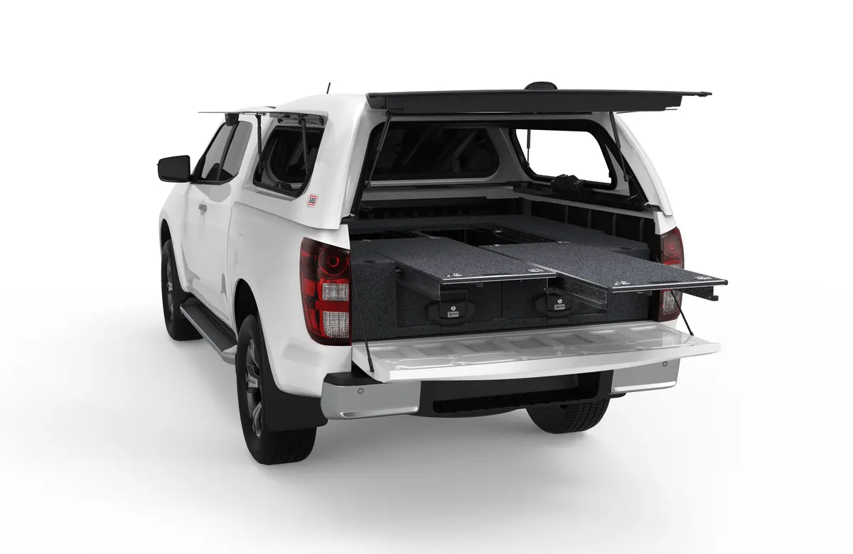 Mazda Bt-50 (2020-2027) 4Wd Interiors Dual Roller Floor Drawers Super Cab/Extra Cab 1
