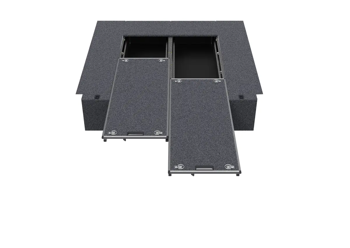 Nissan Navara (2005-2015) D40 Rx 4Wd Interiors Dual Roller Floor Drawers King/Extra Cab 2
