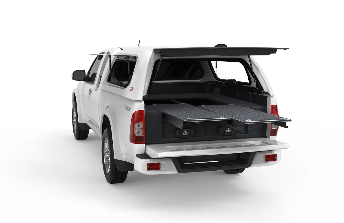 Isuzu D-Max (2012-2017) 4Wd Interiors Dual Roller Floor Drawers Extra Cab 1