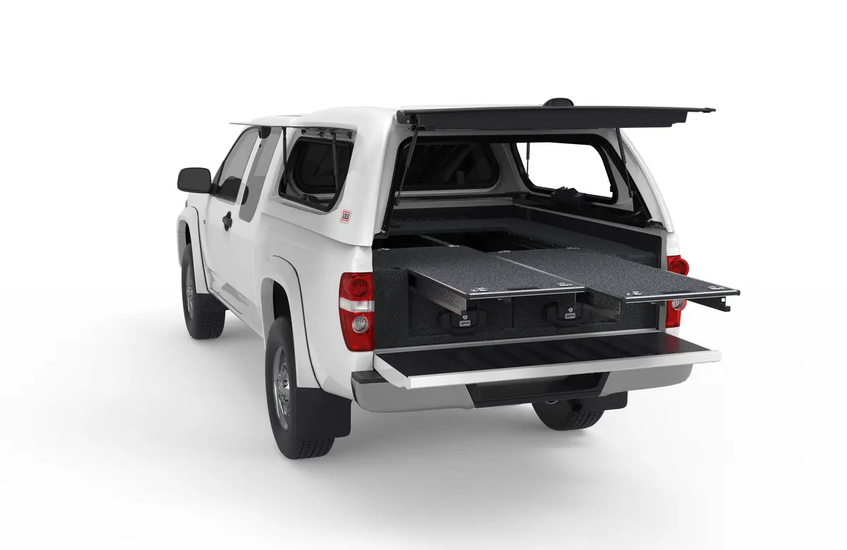 Holden Colorado (2002-2012) 4Wd Interiors Dual Roller Floor Drawers Extra Cab 1