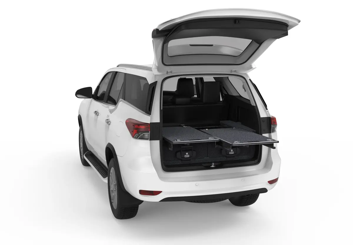Toyota Fortuner (2015-2027) 4Wd Interiors Dual Roller Floor Drawers 1
