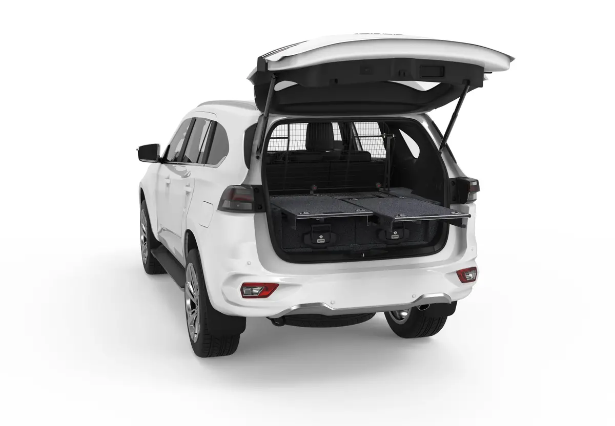 Isuzu Mu-X (2014-2021) 4Wd Interiors Dual Roller Floor Drawers 1