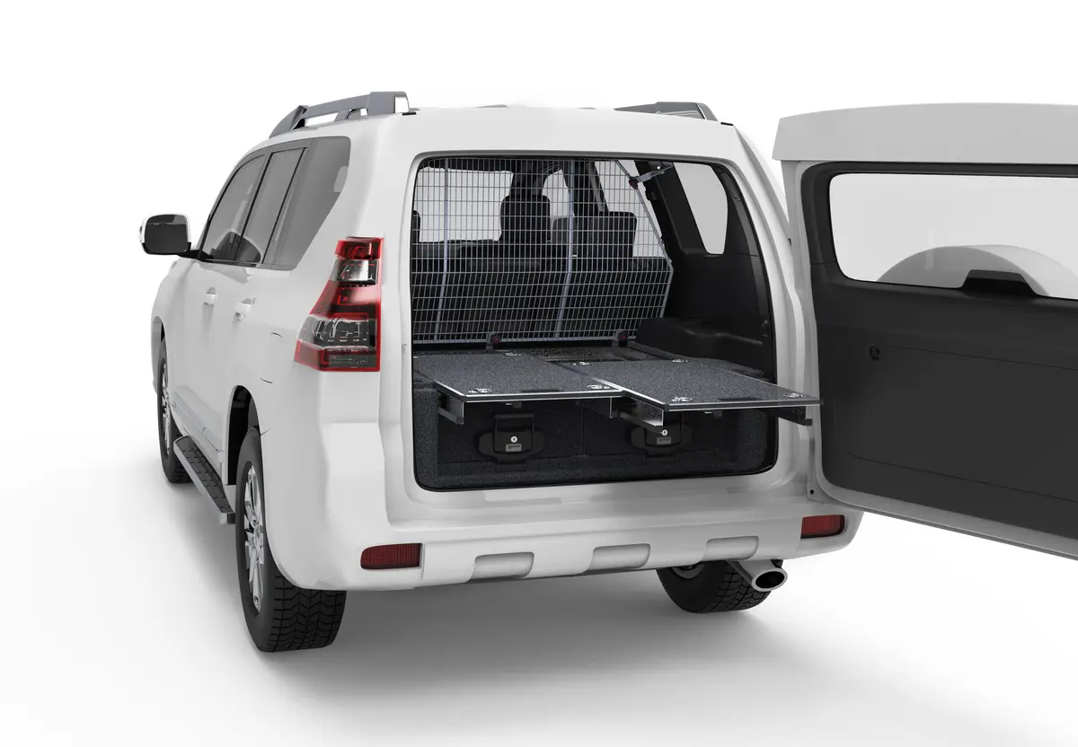 Toyota Prado 150 Series (2009-2025) Gx 7 Seater 4Wd Interiors Dual Roller Floor Drawers 1