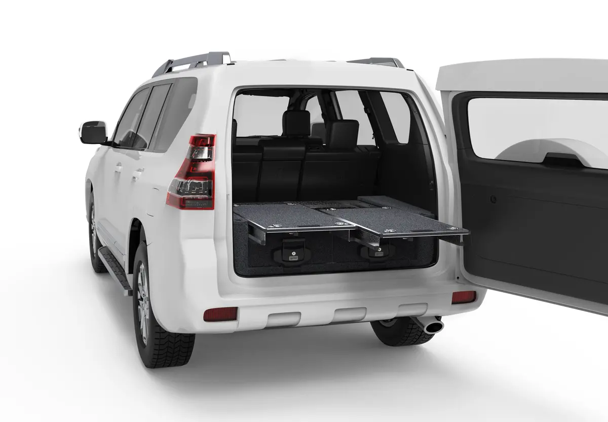 Toyota Prado 150 Series (2009-2025) Gx 5 Seater 4Wd Interiors Dual Roller Floor Drawers 1
