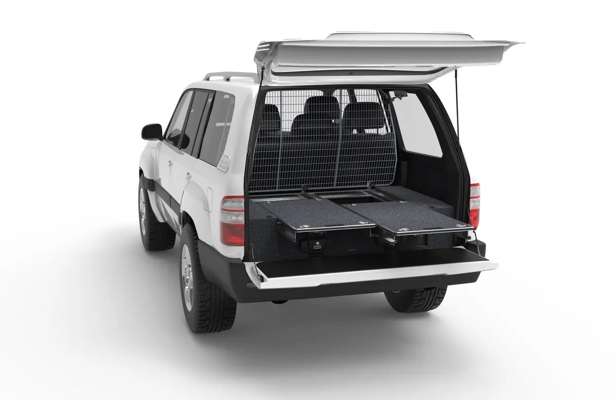 Toyota Landcruiser 100 Series (2002-2007) Gxl Wagon With Rear Air Con 4Wd Interiors Dual Roller Floor Drawers 1
