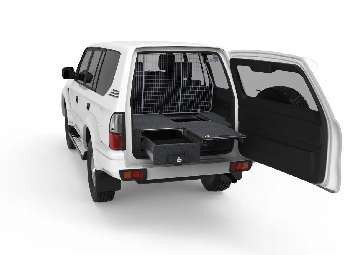 Toyota Prado 90 Series (1999-2002) Tx With Rear Air Con 4Wd Interiors Single Roller Floor Drawers Wagon 1
