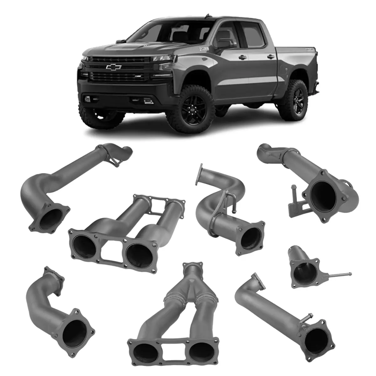 Redback 4X4 Exhaust System For Chevrolet Silverado 1500 With Antidrone Mufflers (03/2020 - On) 2