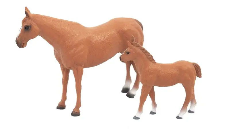 Quarter Horse Mare & Colt W/Box 1
