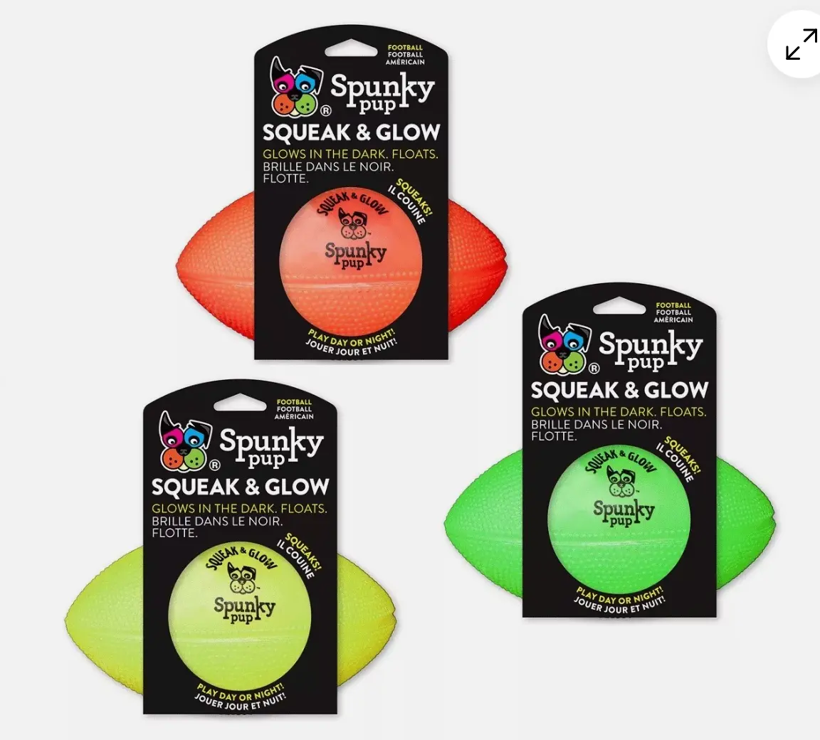Spunky Pup - Squeak & Glow Football 1