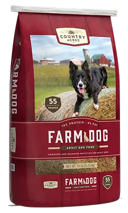 Country Acres Farm Dog 55Lb Red Bag 1
