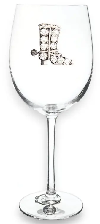 Cowboy Boot Stemmed Wine Glass 1