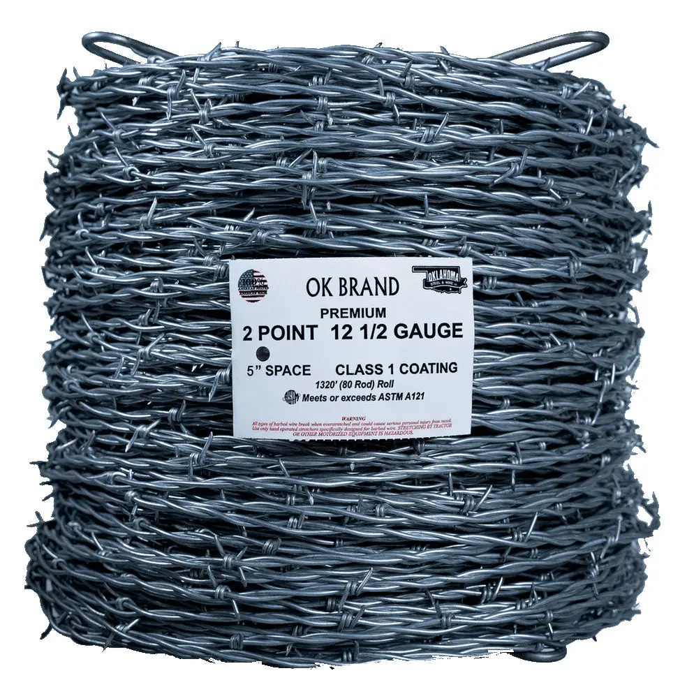 Ok 2Pt 12.5Ga 5" Cl1 Premium/Select Barb Wire 1