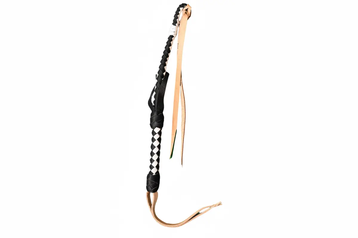 Crop Leather - Black/White - Cuarta 1