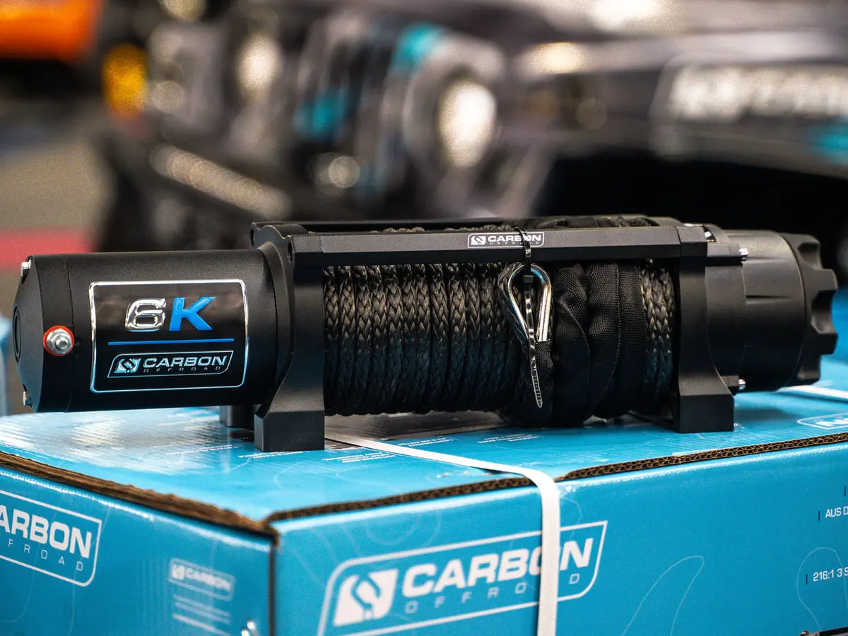 Carbon Offroad Long Drum 6000Lb Atv/Small 4X4 Winch 1