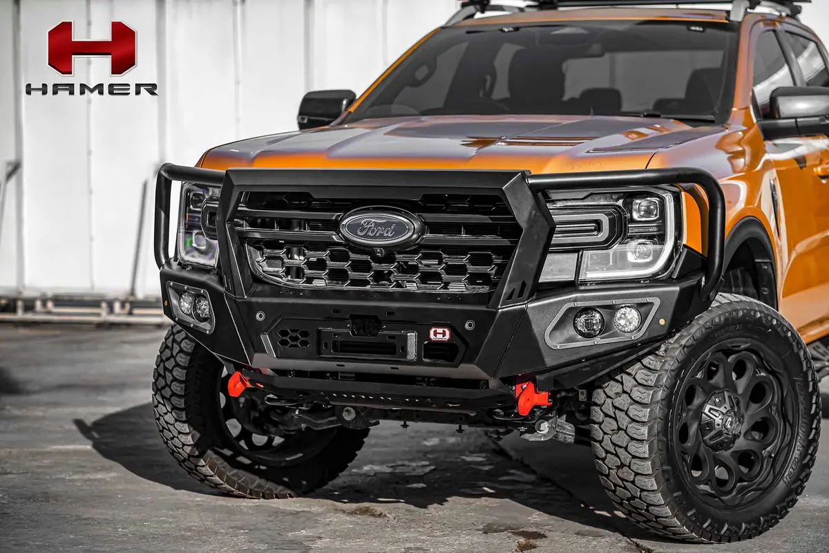 Ford Ranger (2022-2026) Hamer 4X4 King Series Plus Hooped Bull Bar 1