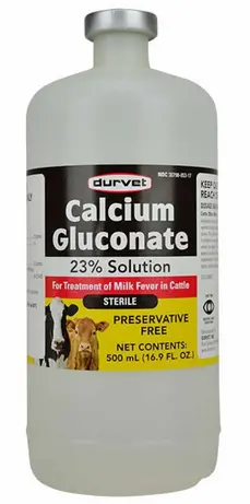 Durvet: Calcium Gluconate 23% 500Ml 1
