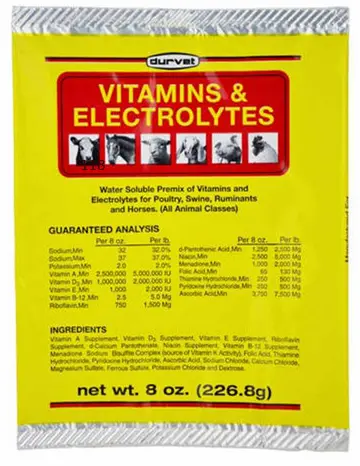 Durvet: Vitamins & Electrolytes - 8 Oz 1