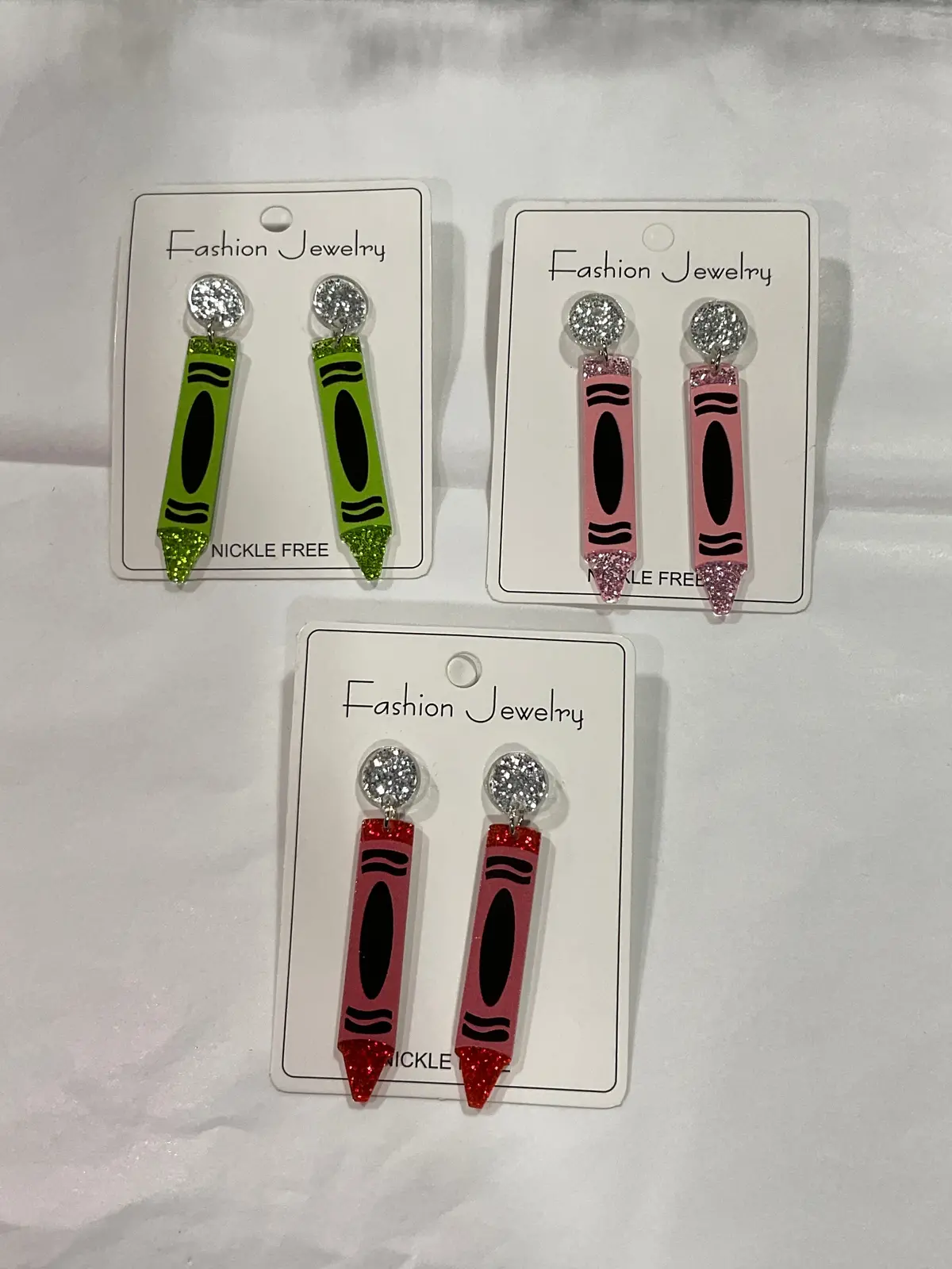 Shiny Dangle Color Earrings 1