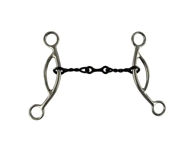 Showman ® 5″ Stainless Steel Sweet Iron Dogbone Mouth With Sliding Gag 1