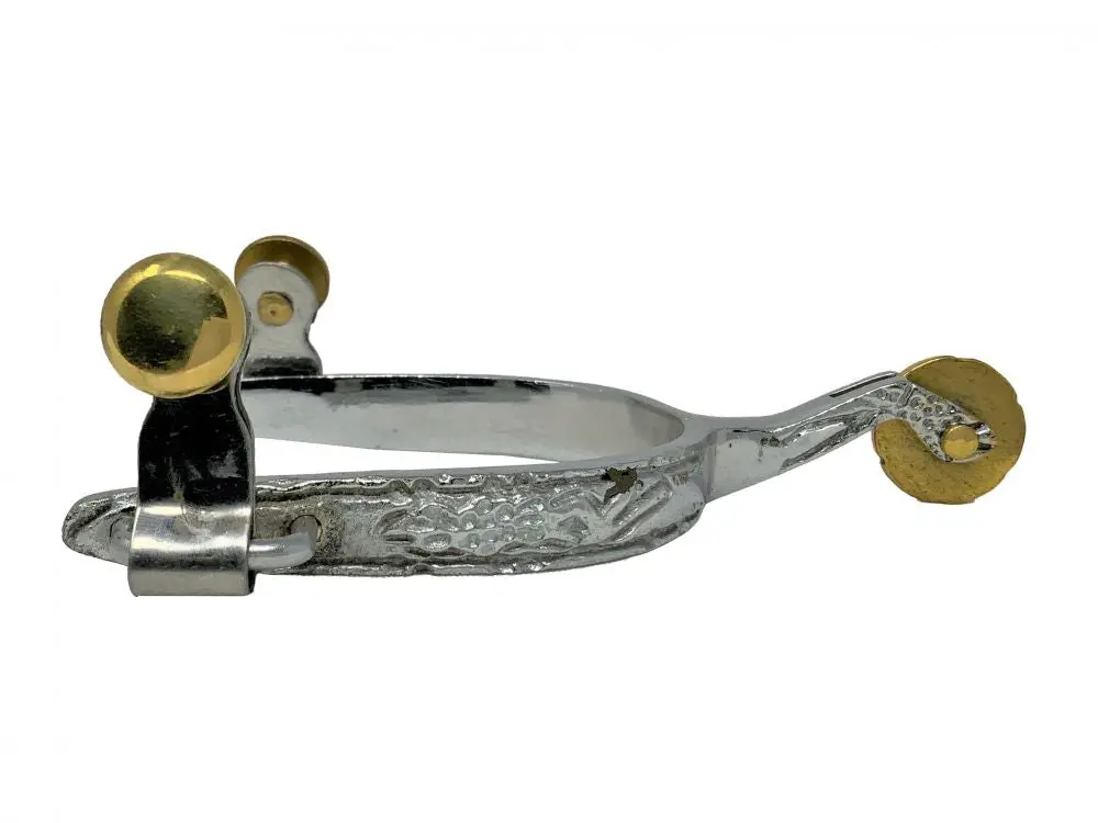 Showman ® Western Chrome Plated Kids Size Spurs 1