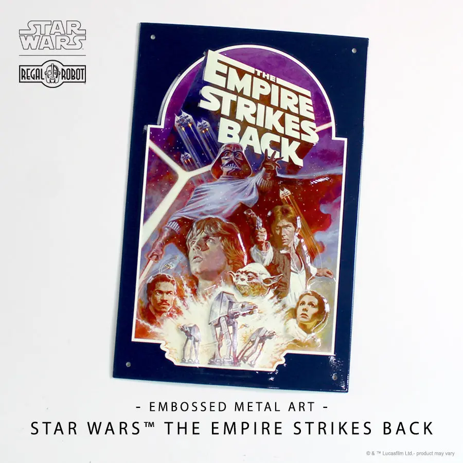 Star Wars The Empire Strikes Back: 1982 Re-Release Poster Embossed Metal Art 1