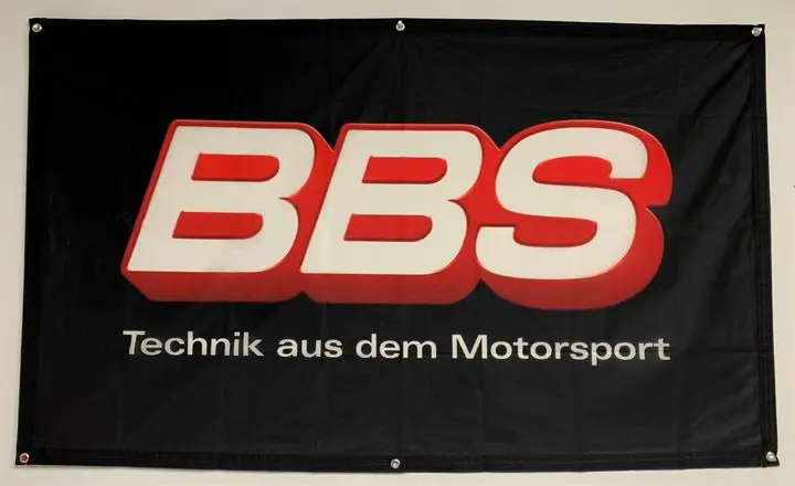 Classic Bbs Logo Flag (Black) - 3'X5' 1