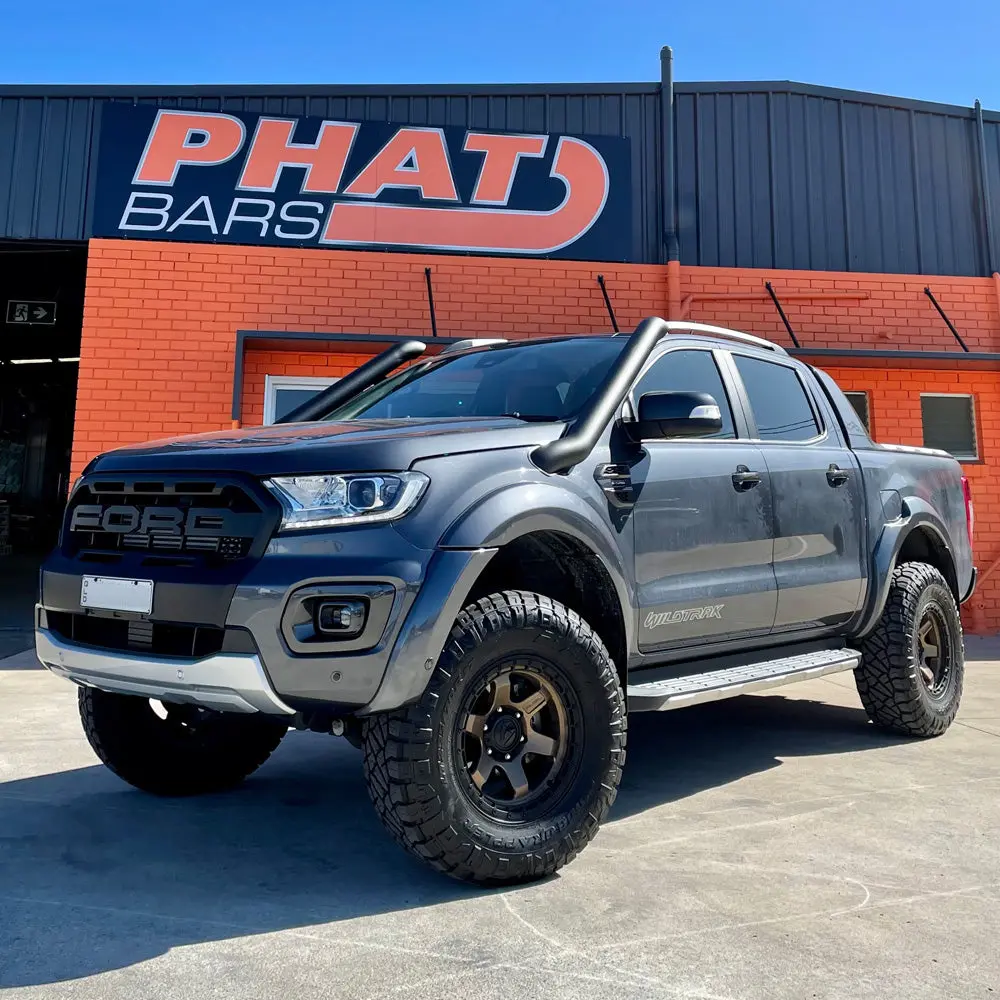 Ford Ranger (2012-2015) Px1 3.2L Phat Bars 4" Stainless Twin Snorkels 1