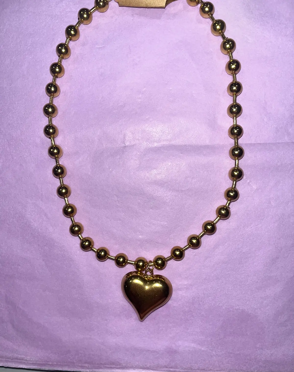 Gold Heart Necklace 1