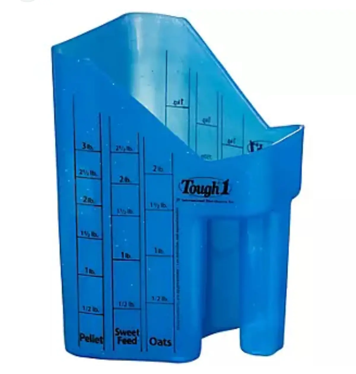 Tough1 Feed Scoop With Measurements (Blue) 1