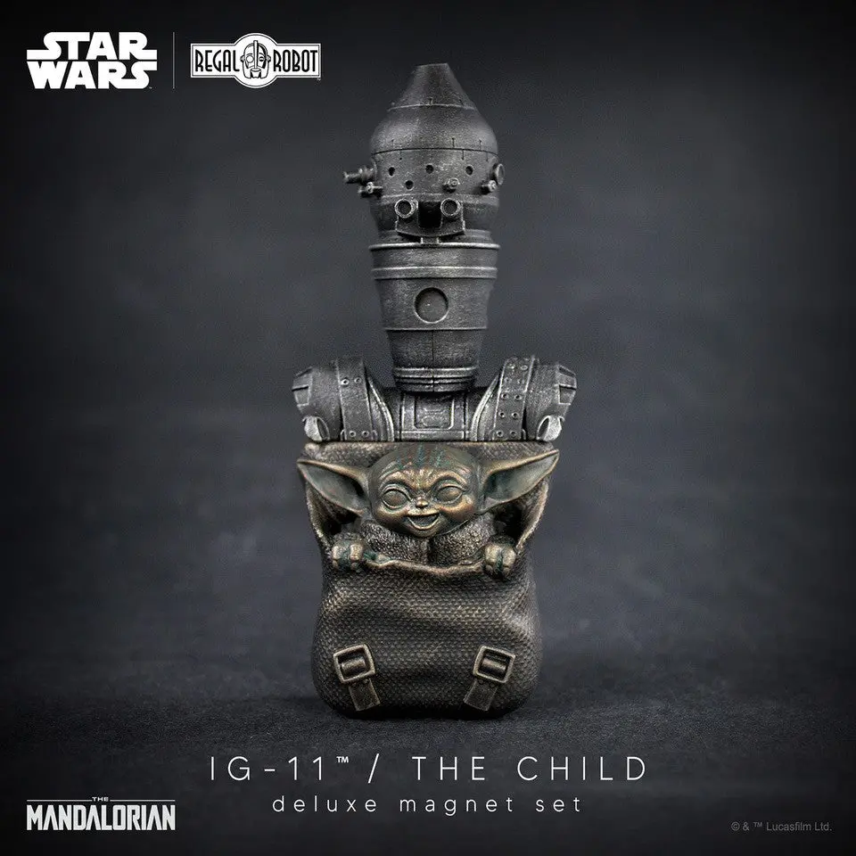 Star Wars The Mandalorian: Ig-11 And The Child Deluxe Magnet Set 1