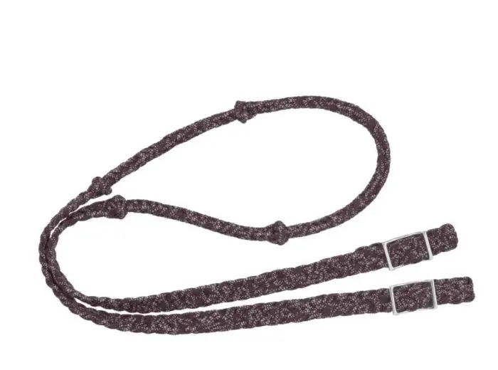 Tough1® Reflective Cord Knot Rope Rein - Brown 1