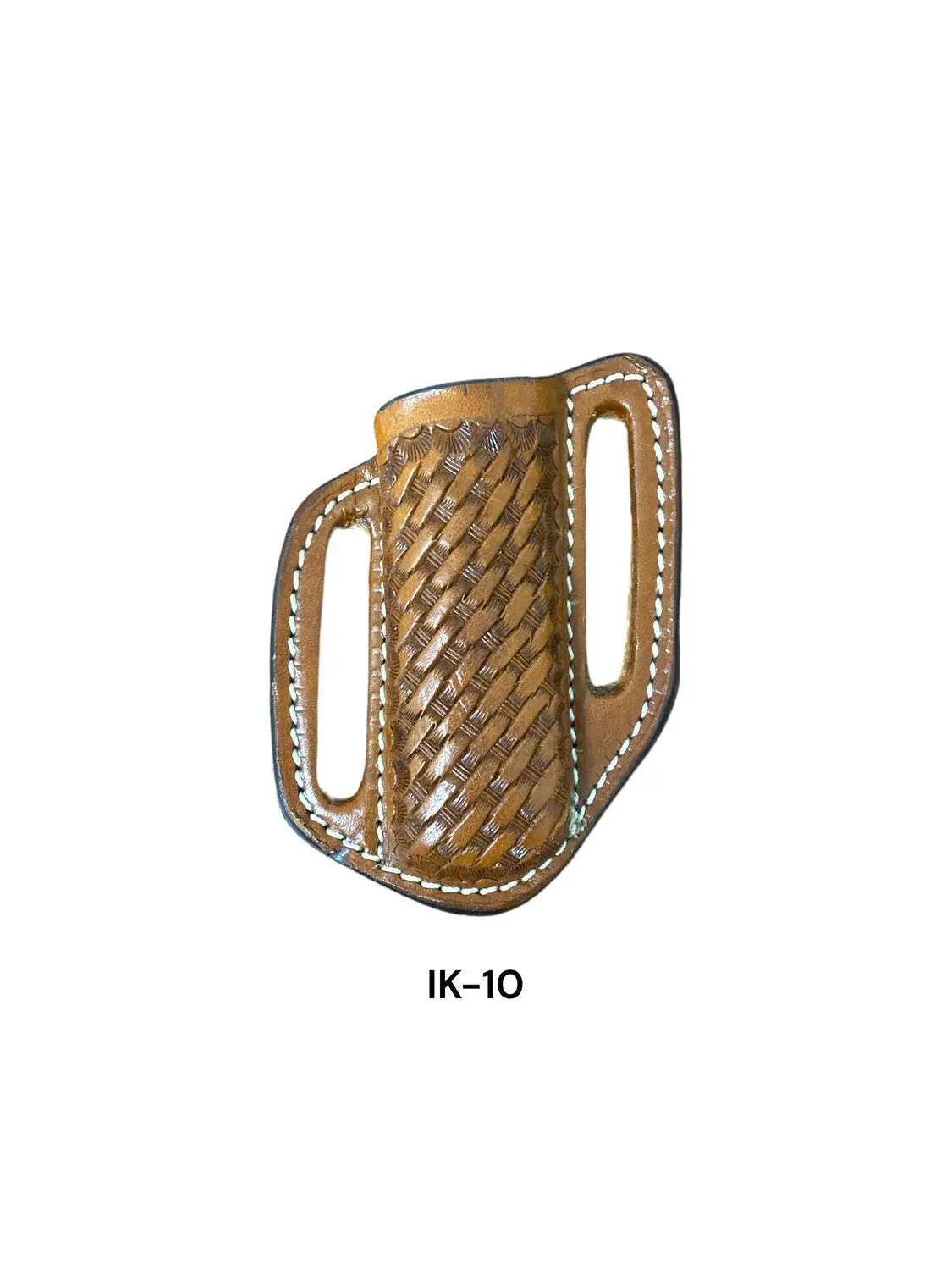 Knife Sheath Circle Sh-Tan Basket Weave 1