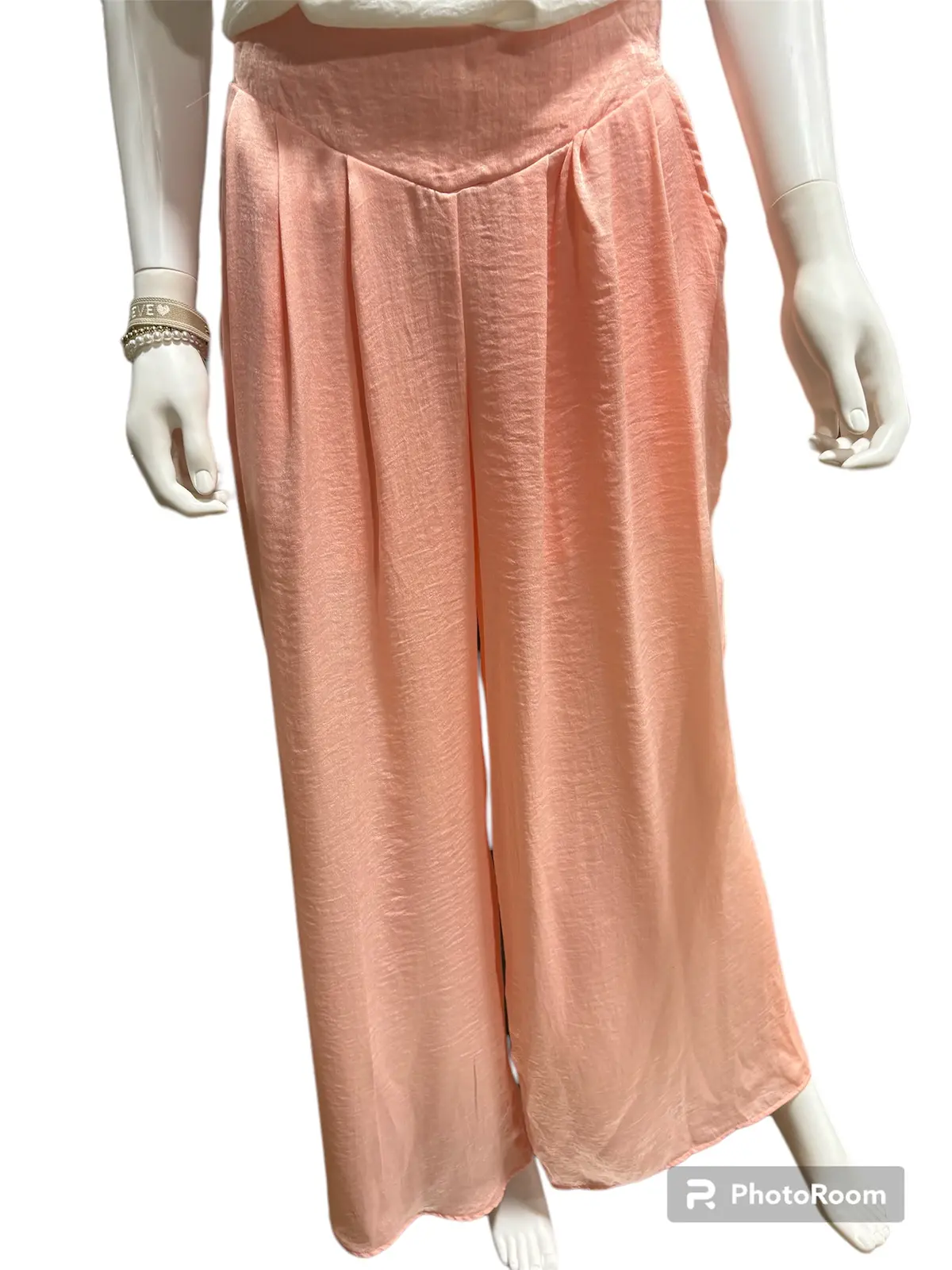 Satin Peach Pants 1