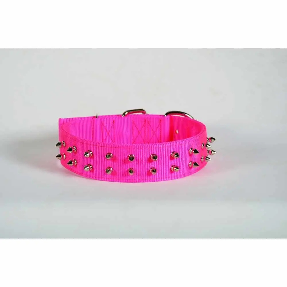 18” Pet Collar-Pink-Spike 1