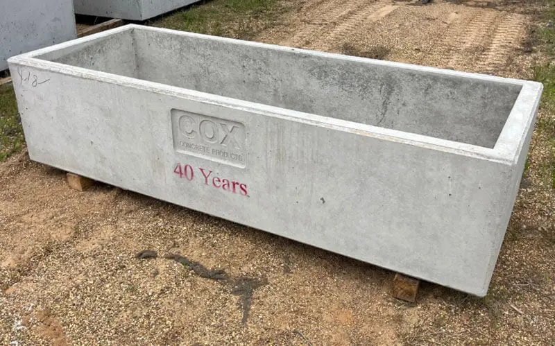 Cox 250 Gallon Concrete Water Trough Square 1