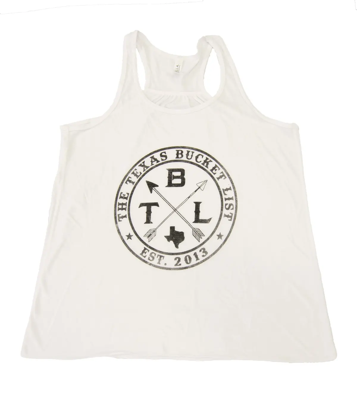 The Texas Bucket List Ladies Tank - White 1