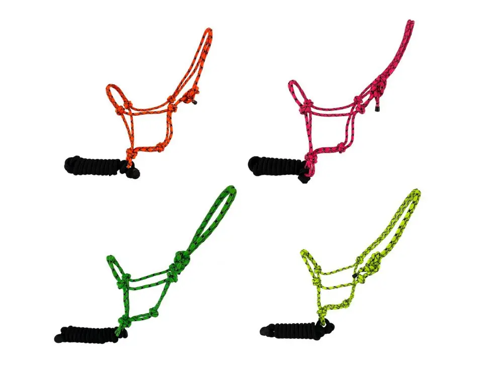 Fluoroscent Knotted Cowboy Halter W Matching Lead 1
