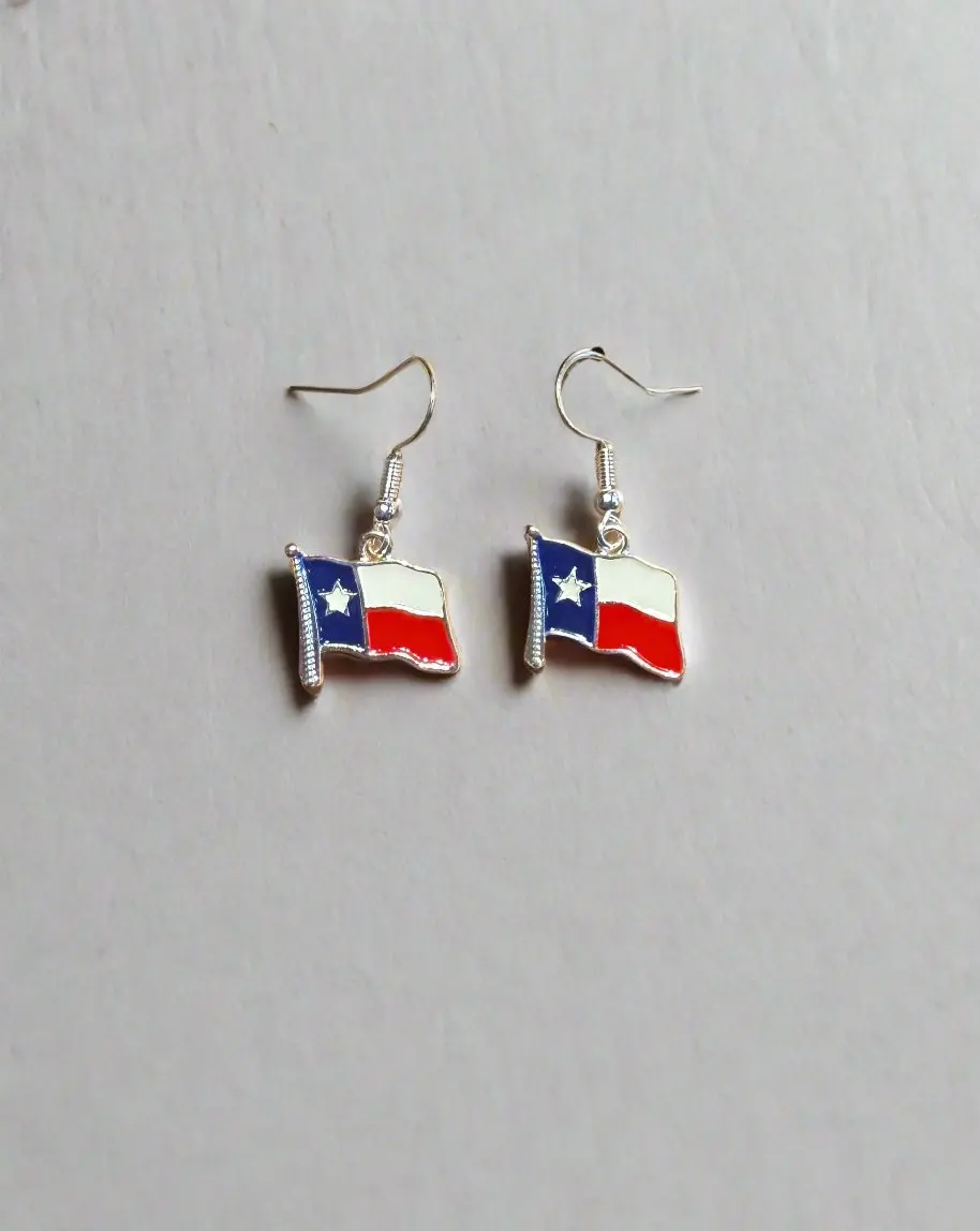 Texas Flag Dangled Earrings 1