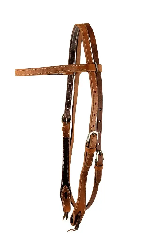 Showman ® Argentina Harness Cow Leather Browband Headstall. 1