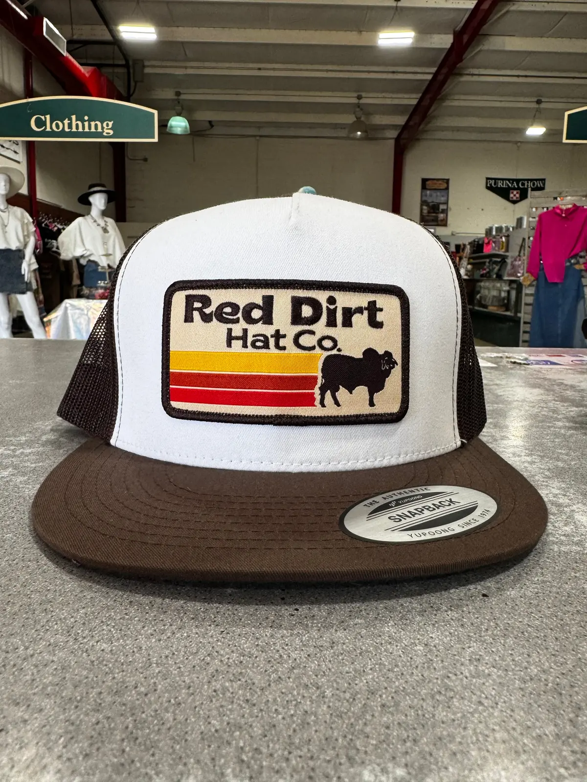 Pancho-Brown/White- Red Dirt Cap 1