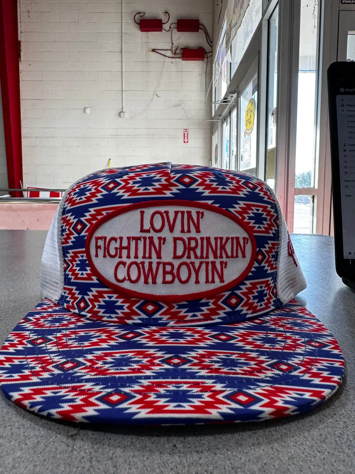 Lovin' Fightin' Drinkin' Cowboyin'-Cap 1