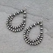 Navajo Style Pearl Dangle Earrings 1