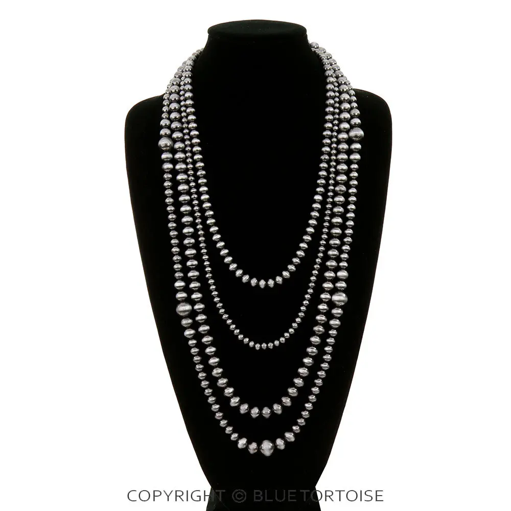 Navajo Style Pearl Multi-Strand Necklace 1